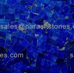Picture of lapis lazuli slab,tiles & surface in medium blue