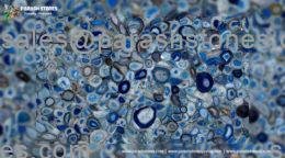 Blue crystal agate