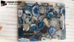 Blue agate serving tray platter 2