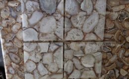 White agate backsplash tiles