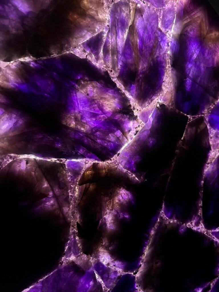 Amethyst backlit slab View