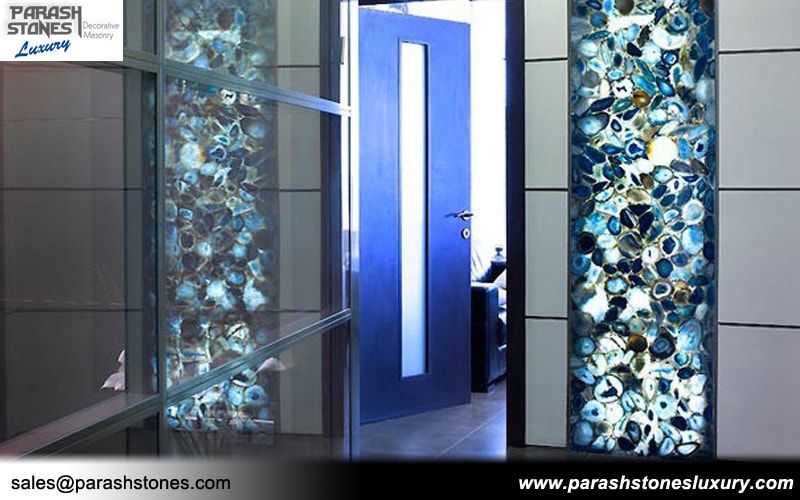 Blue Agate Backlit Wall Panel