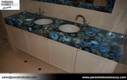 Blue Agate Bathroom Top