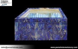 Lapis Lazuli Bathtub Surround