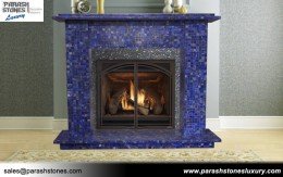 Lapis Lazuli Fireplace Surround