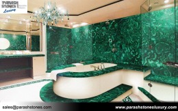 Malachite Bathroom Backsplash