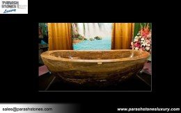 Petrified Wood Bathtub