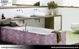 Rose Quartz Bathtub Surround