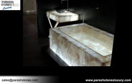 White Quartz Bath Tub