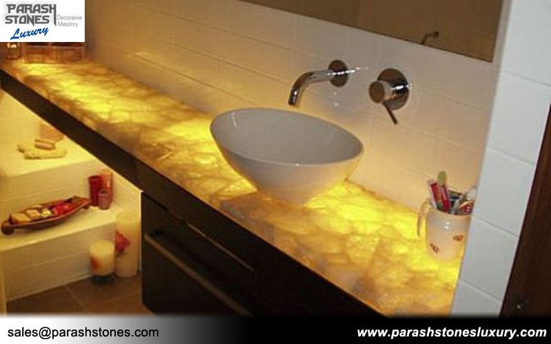 White Quartz Bathroom Counter