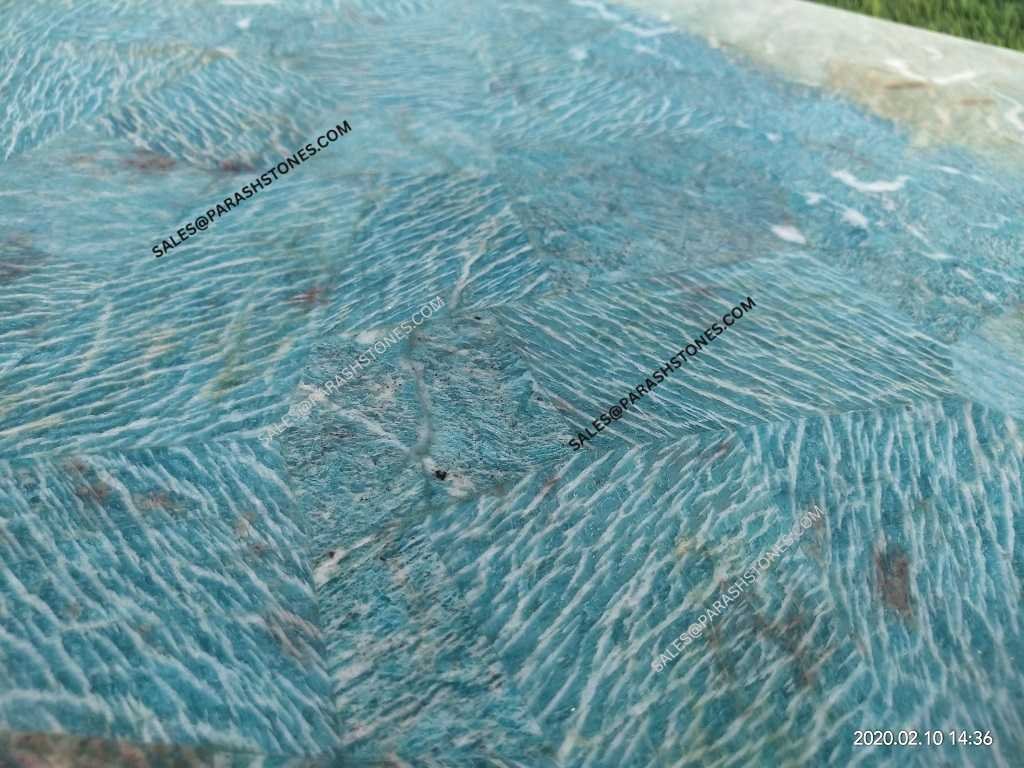 green amazonite slab