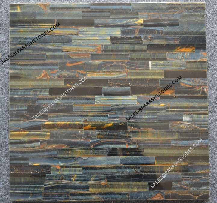 Picture of blue tiger eye slab & surface