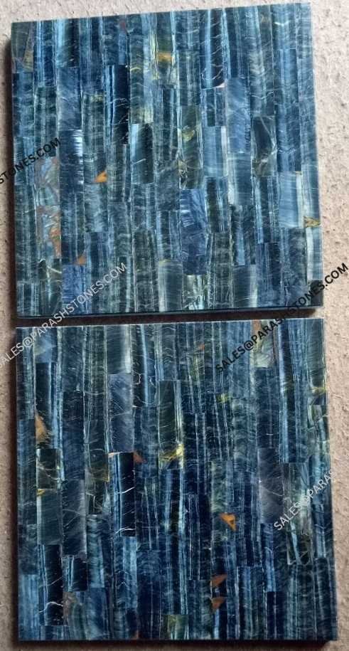 Picture of blue tiger eye slab & surface