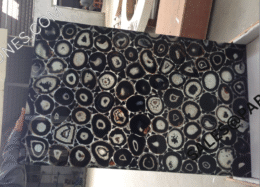 Brazilian Black Agate tile for countertops and backsplashes