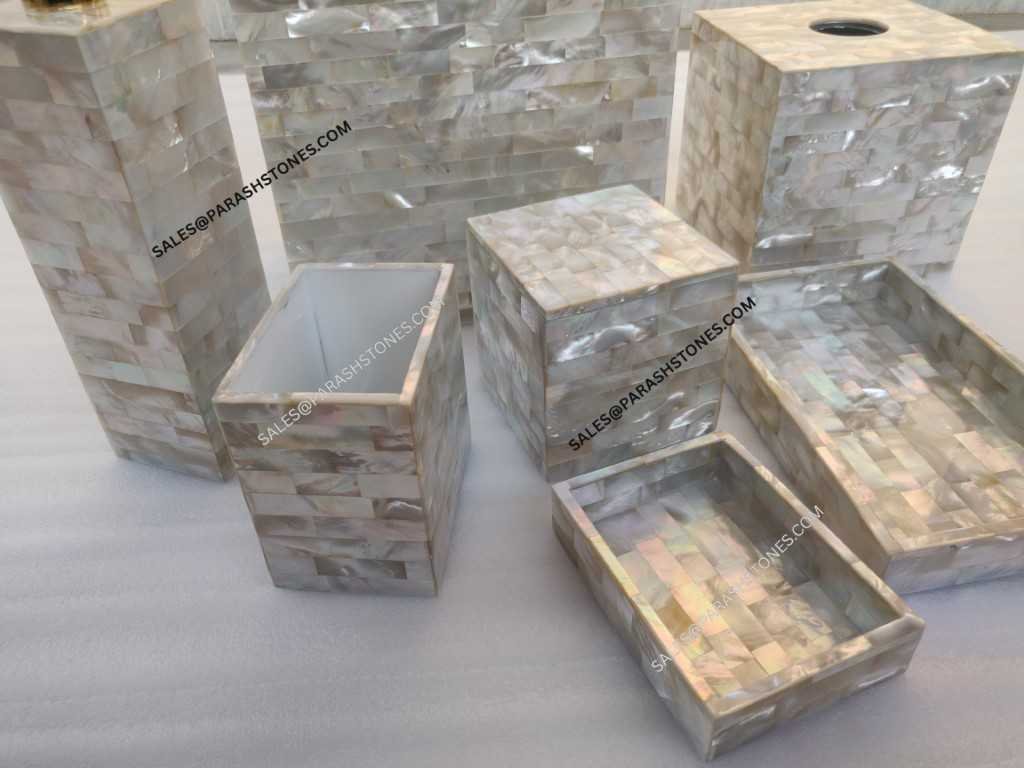 Mother of Pear Bath-Accessories set