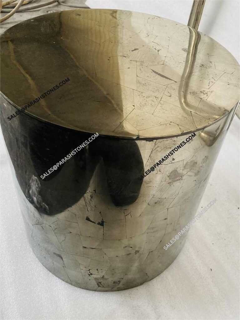 Golden Pyrite Gemstone round bedside