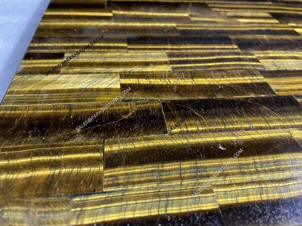 Picture of golden tiger eye slab & surface