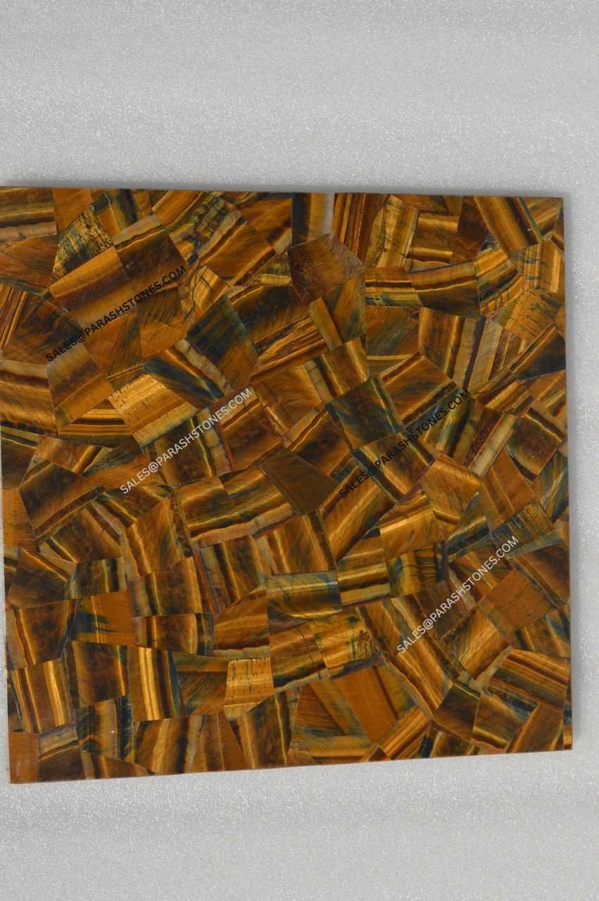 Picture of golden tiger eye slab & surface