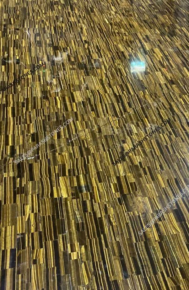 Picture of golden tiger eye slab & surface