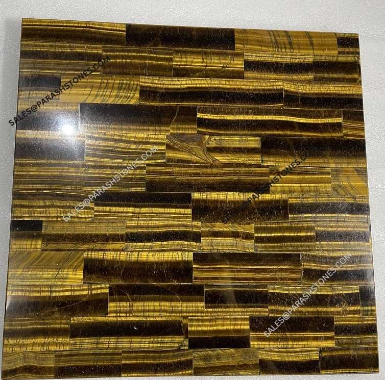 Picture of golden tiger eye slab & surface