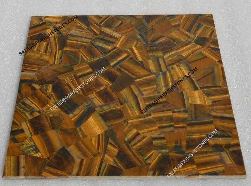 Picture of golden tiger eye slab & surface