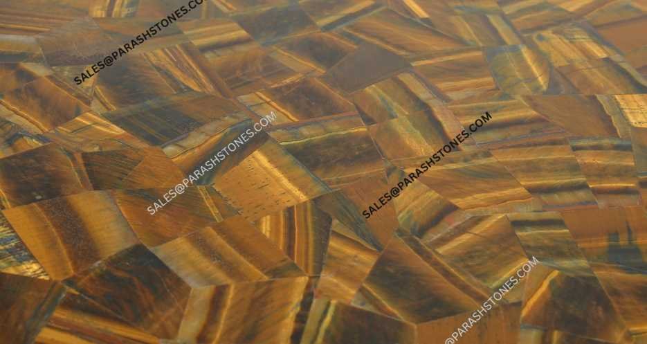 Picture of golden tiger eye slab & surface