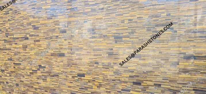 Picture of golden tiger eye slab & surface