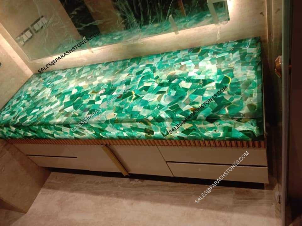 Green fluorite slab counter top