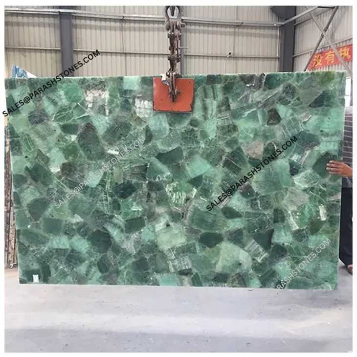 Green fluorite slab -image