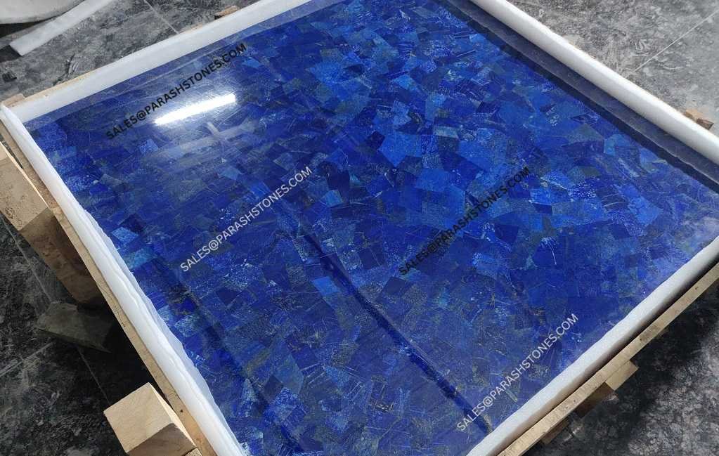 Lapis Lazuli Random Pattern slab packing images