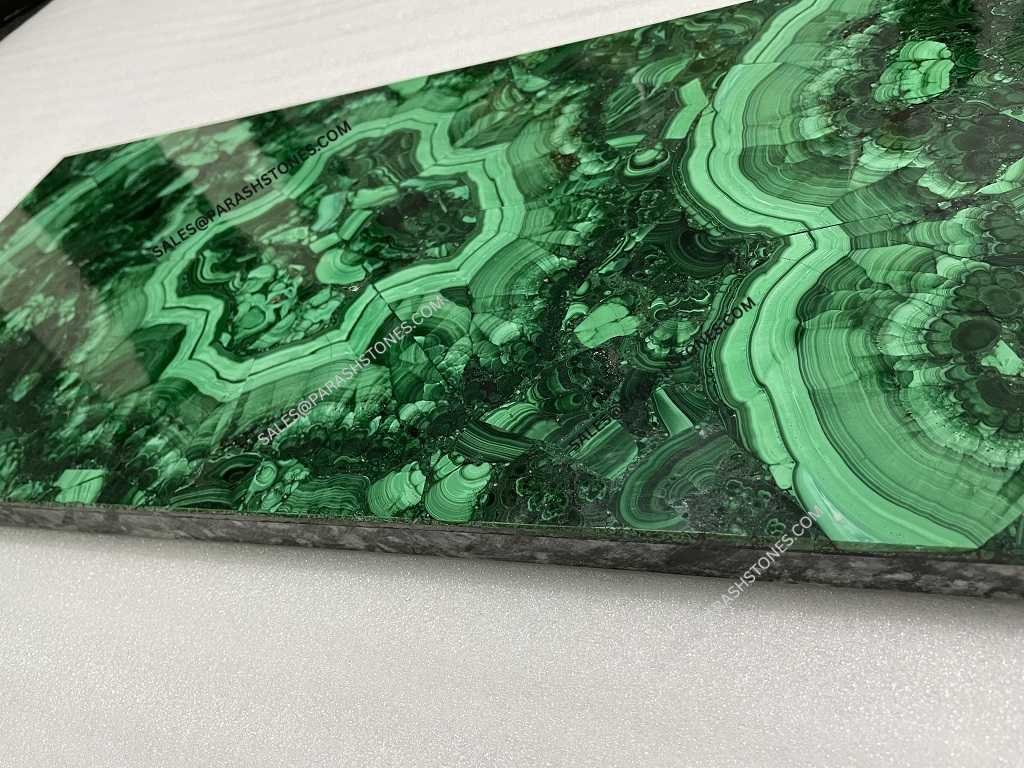 Malachite-Gemstone-Flower-Pattern slab