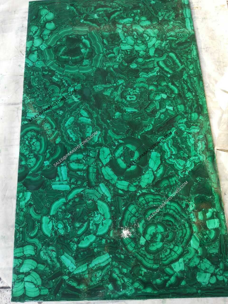 Malachite-Gemstone-Flower-Pattern slab-2