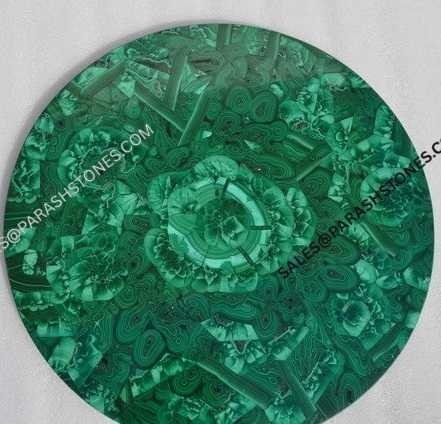 Malachite-Gemstone-Flower-Pattern-round table tops-2