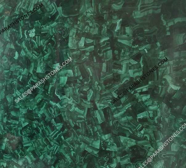 Luxury random pattern malachite gemstone slab surface