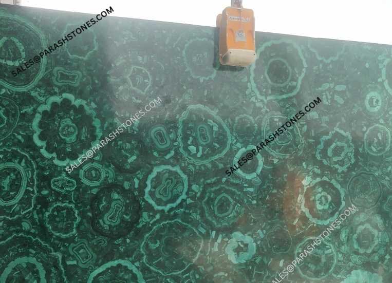 Luxury random pattern malachite gemstone slab