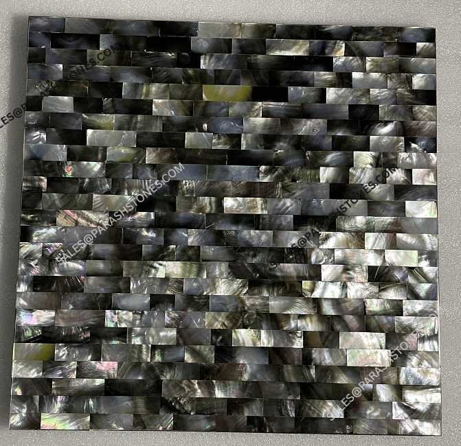 Picture of mother of pearl surface in brick pattern slab