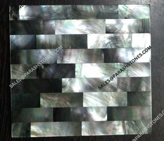 Picture of mother of pearl surface in brick pattern 
