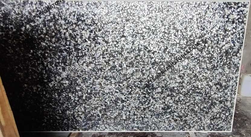 Mother Of Pearl Black Random Pattern tile and tile