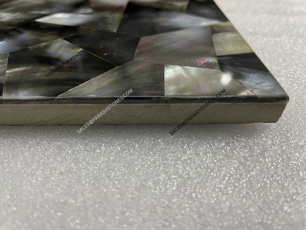 Mother Of Pearl Black Random Pattern slab