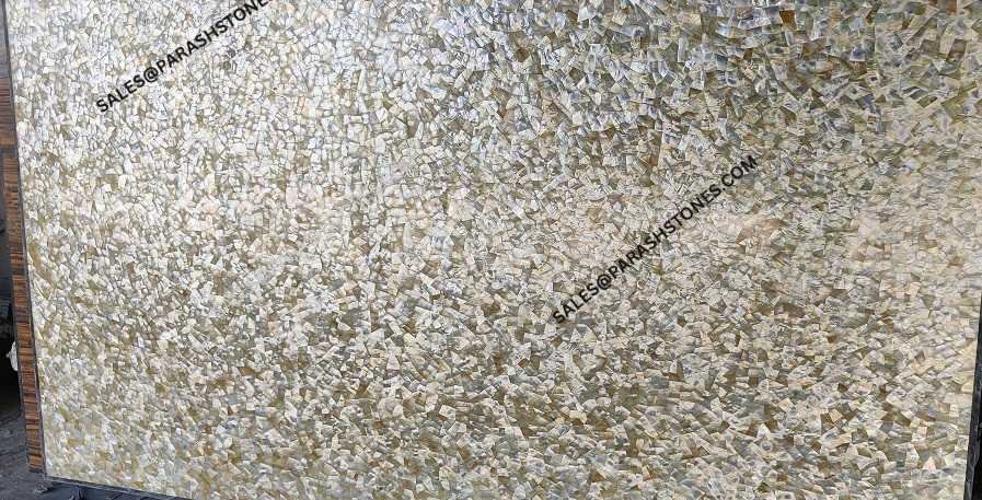 mother of pearl white in random pattern design slab-5
