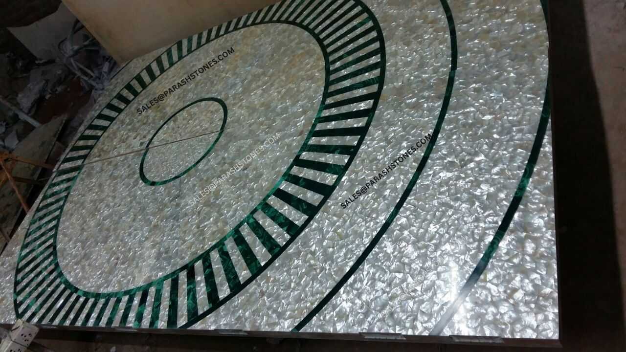 mother of pearl white in random pattern design