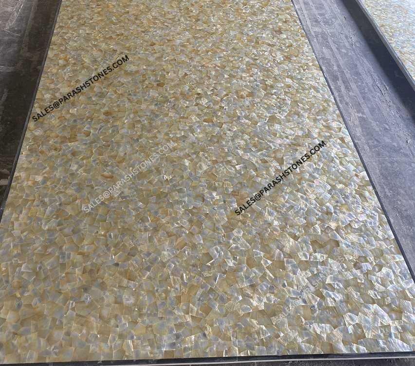 Mother Of Pearl Yellow Random Pattern slab-2