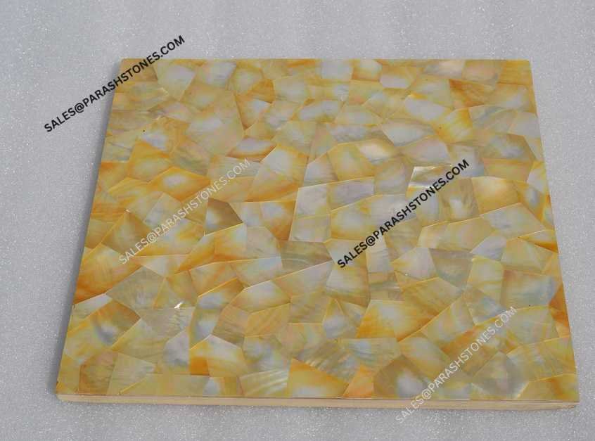 Mother Of Pearl Yellow Random Pattern slab-3