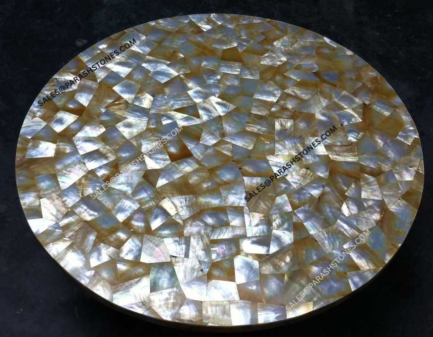Mother Of Pearl Yellow Random Pattern slab-6