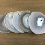 Grey agate coasters