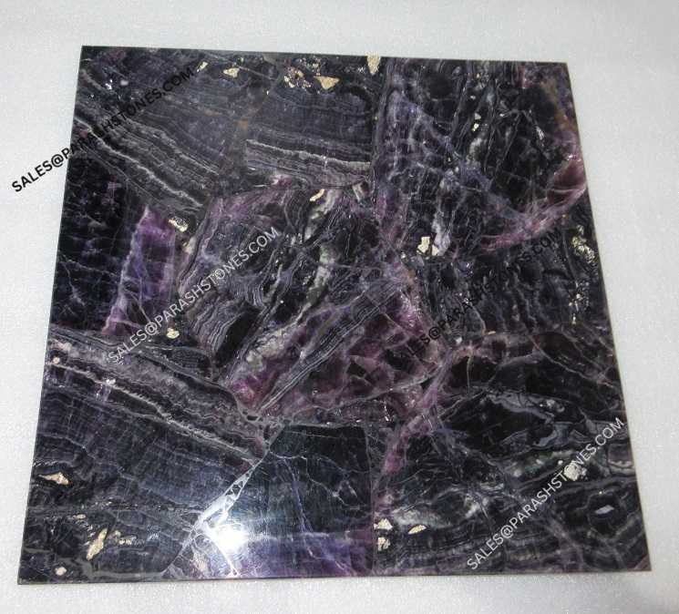 Purple fluorite slab and surface-2