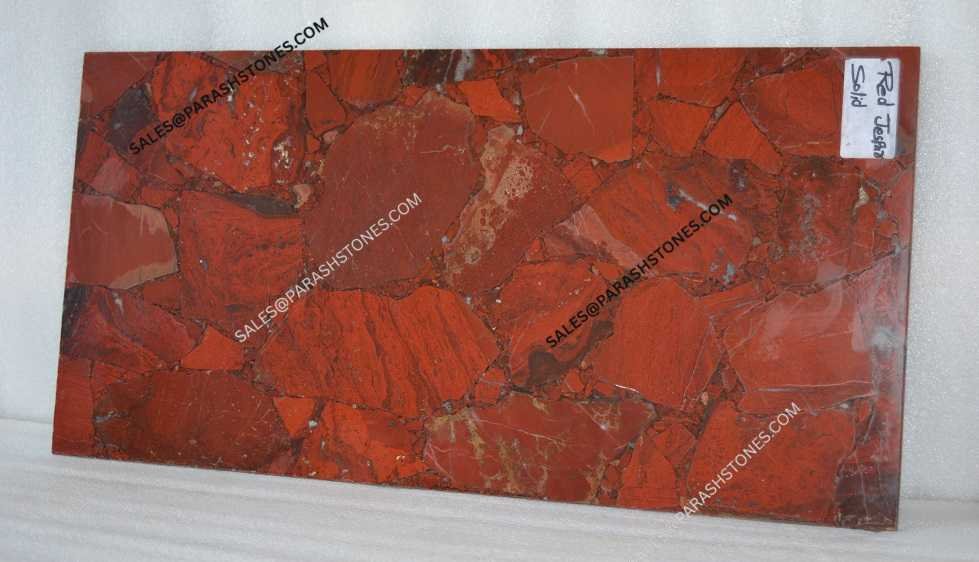 red jasper slab and surface