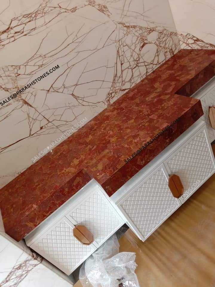 red jasper counter top