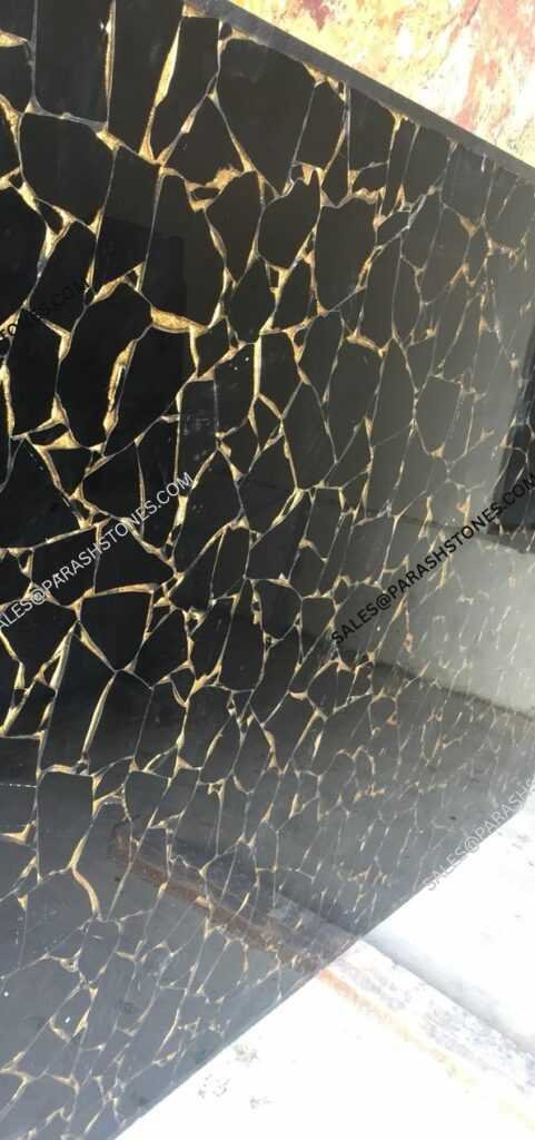 black obsidian with golden texture full size