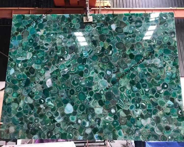green onyx agate stone slab